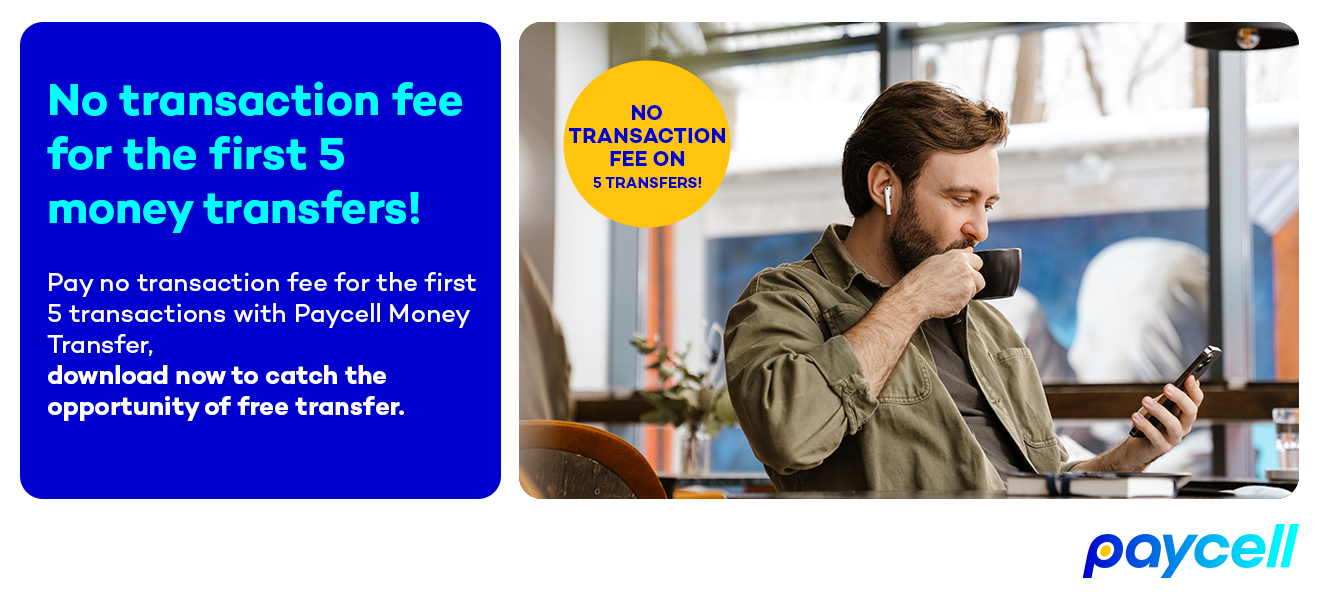5 transfers you will make until the end of the year, the transaction fee is on us!
